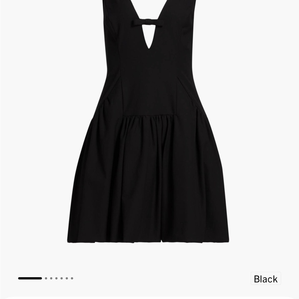 Cult Gaia Black Mini Dress with Bow Detail